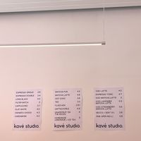 Menu (you can change to oatmilk any drink)  at Kavé Studio  in Mainz