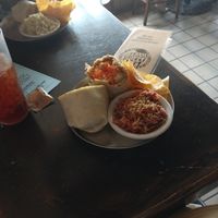 1/2 General Tso and 1/2 Thai burritos at Black Sheep Burrito and Brews in Huntington