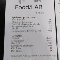 Menu this week at Rüpel Food LAB Kiosk in Hannover