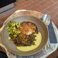 Kartoffelrösti mit Grünkohl at Rüpel Food LAB Kiosk in Hannover