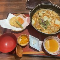 Vegetable hoto set  at Kanjyukuya - 甲州ほうとう 完熟屋 河口湖店 in Yamanashi