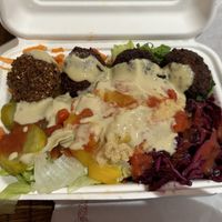 Falafel salad box  at We Love Falafel in Brighton