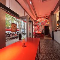 Vibe, decor. Outdoor seating hard to get   at Banh Mi Club in Barcelona