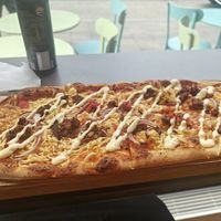 Vegan pizza at Spisa Pizza in Stockholm