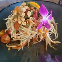 Papaya salad vegan at Sip Saam Thai of San Antonio in San Antonio