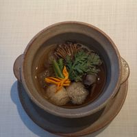 Wild mushrooms in a nutritional broth at La Yeon in Seoul