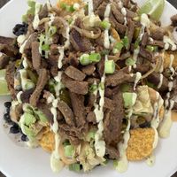 Tacos with Carne Asada added  at Coastal Vegan Grill  in Cape Canaveral