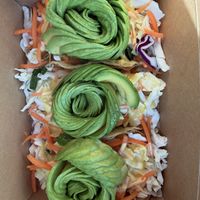 Avocado tacos  at Coastal Vegan Grill  in Cape Canaveral