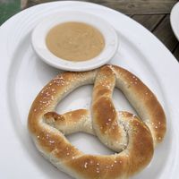 Pretzel and cheese were great  at Coastal Vegan Grill  in Cape Canaveral