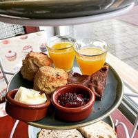 Biscuits, brownies, orange juice  at Koffie ende Koeck in Amsterdam