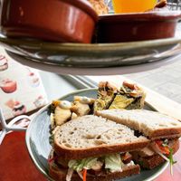 Tofu sandwich, frittata, quiche   at Koffie ende Koeck in Amsterdam