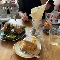 Smoked Tofu Sandwich, Carrot Cake, Apple & Almond Cake at Koffie ende Koeck in Amsterdam