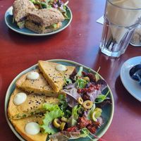 vegan omlette / vegan omlette sandwich at Koffie ende Koeck in Amsterdam