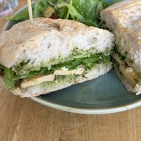 PLT sandwich (pesto lettuce tofu) met wood smoked tofu  at Koffie ende Koeck in Amsterdam