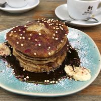 Banana pancakes  at Koffie ende Koeck in Amsterdam