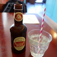 A bottle of delicious ginger beer at Koffie ende Koeck in Amsterdam