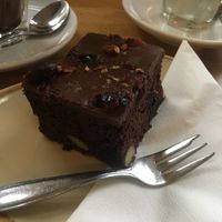 Gluten free cherry brownie at Koffie ende Koeck in Amsterdam