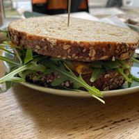 Basil pâté and red pepper sandwich  at Koffie ende Koeck in Amsterdam