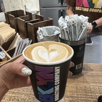 Cute latte art  at Brooklyn Roasting Company - Shinsaibashi Store in Osaka