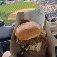 Vegan “chicken” sandwichh which  at Mush @ Nationals Park in Washington