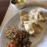 Lensu Roti vegan meal  at 7 Siri - Taste of Sri Lanka in Auckland