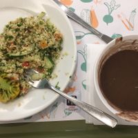 Salad and beans soup at Delirio Tropical - Rua Prudente de Morais in Rio De Janeiro
