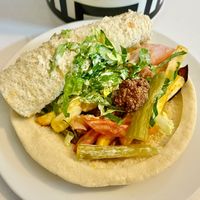 Mixed falafel sandwich at Falafil Al Rabiah Al Khadra - Silicon in Dubai