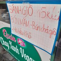 Outside sign at Quán Chay Xanh Vegan in Ho Chi Minh City