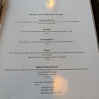 Speisekarte at Rübenrot in Augsburg