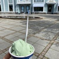 Kiwi ice cream  at Wanhan Rauman Jäätelökauppa in Rauma