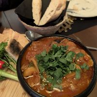 vegan dish at Kinza in Madrid