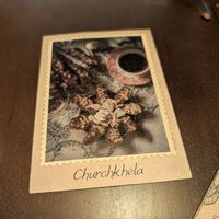 vegan dessert at Kinza in Madrid