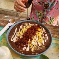 Enchiladas at VeganBarrio in Cozumel