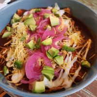 Bean taco dish at VeganBarrio in Cozumel