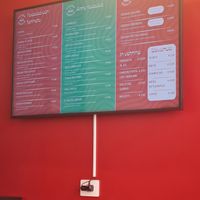 Menu with savory and sweet schiacciata! at Focacceria Cecino in Milan