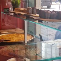 Dessert with cakes, muffins at Focacceria Cecino in Milan