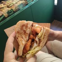 Special with gambas at Focacceria Cecino in Milan