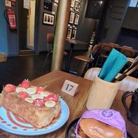 Biscoff French toast and Sausage barm at Hinterland Alcohol-Free Bar and Cafe in Manchester