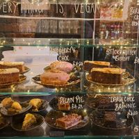 Cakes (EVERYTHING IS VEGAN 😍) at Hinterland Alcohol-Free Bar and Cafe in Manchester