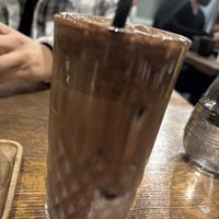 Iced salted chocolate   at Hinterland Alcohol-Free Bar and Cafe in Manchester