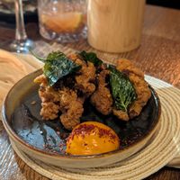 Chickn wings - oyster mushroom at Hinterland Alcohol-Free Bar and Cafe in Manchester