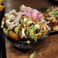 Lemon Pesto Tater Tots at Hinterland Alcohol-Free Bar and Cafe in Manchester