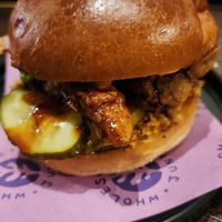 Korean Burger at Hinterland Alcohol-Free Bar and Cafe in Manchester