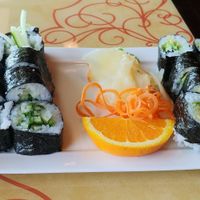Avocado roll and cucumber roll at ENoodles Asian Bistro in Concord