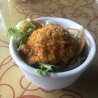 Salad w/ ginger dressing  at ENoodles Asian Bistro in Concord