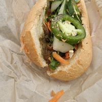 Vegan Banh mi sandwich at Banh Mi Spot in Chicago