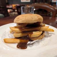Vegan chip and gravy roll at Finn Mccools Eatery  in Hamilton