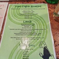 Vegan menu August 2025 at Churchill's Kandy's in Mallorca
