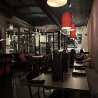 Dining area in evening   at Mango Thai in Rochester