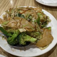 Stir fried rice cakes  at Shanghai Dumpling King in San Francisco